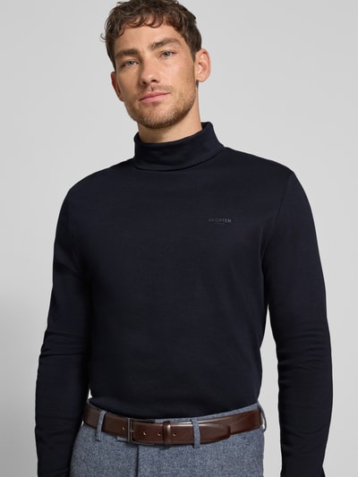 HECHTER PARIS Sweatshirt met col en logoprint Marineblauw - 3