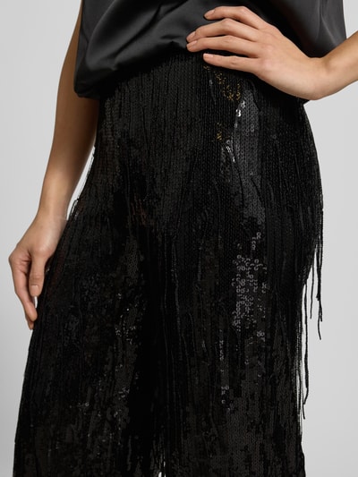 Milano Italy Stoffhose mit Paillettenbesatz Black 3