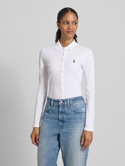 Polo Ralph Lauren Slim fit poloshirt met labelstitching Wit - 4