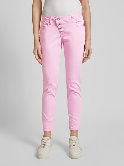 Buena Vista Slim Fit Hose mit asymmetrischer Knopfleiste Modell 'Malibu' Pink 4