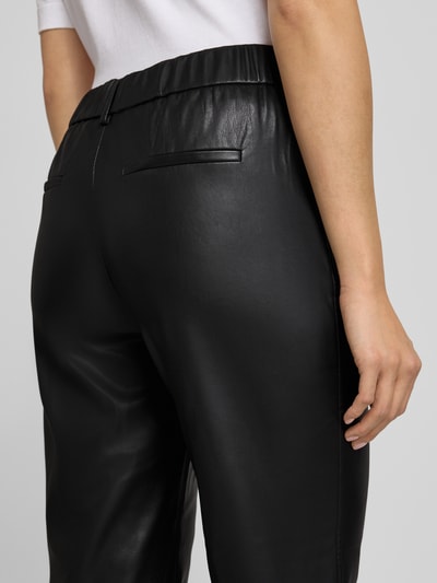 OPUS PANTS Loose Fit Pants in Leder-Optik Modell 'Luane' Black 3