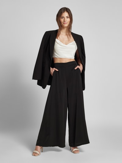 ZABAIONE Wide Leg Stoffhose mit elastischem Bund Black 1