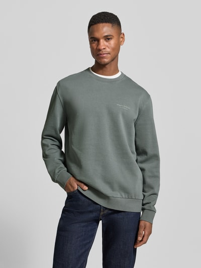 Marc O'Polo Regular Fit Sweatshirt aus reiner Baumwolle Oliv 4