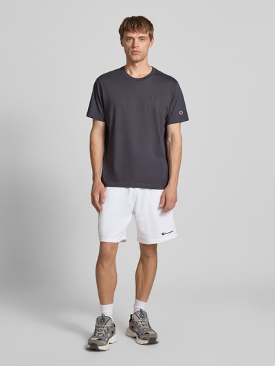 CHAMPION T-Shirt mit Logo-Stitching Modell 'ICONS' Anthrazit 1