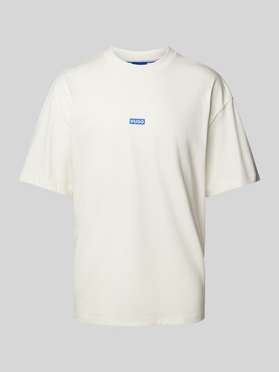 Hugo Blue T-Shirt mit Logo-Print Modell 'Nalono' Offwhite 2