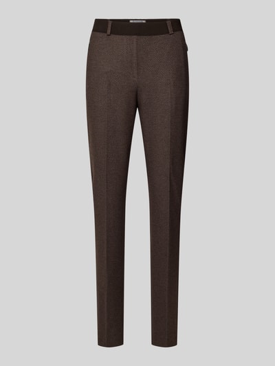 Raphaela By Brax Stoffen broek met ritszakken, model 'Lillyth' Chocoladebruin - 2