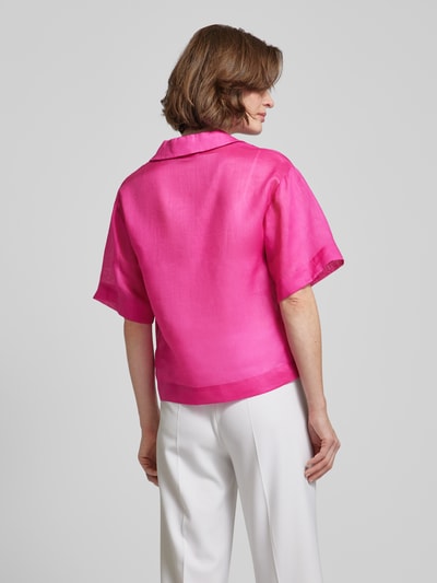 Max Mara Studio Bluse mit Umlegekragen Modell 'BRONZO' Pink 5