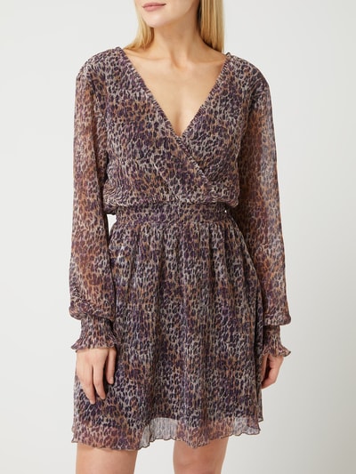 FREEBIRD Sukienka z szyfonu ze wzorem w panterkę model ‘Liefe’  Ciemnoniebieski 4