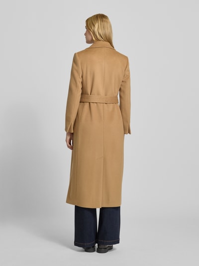 MAX&Co. Regular fit lange wollen jas met reverskraag, model 'LONGRUN' Camel - 5