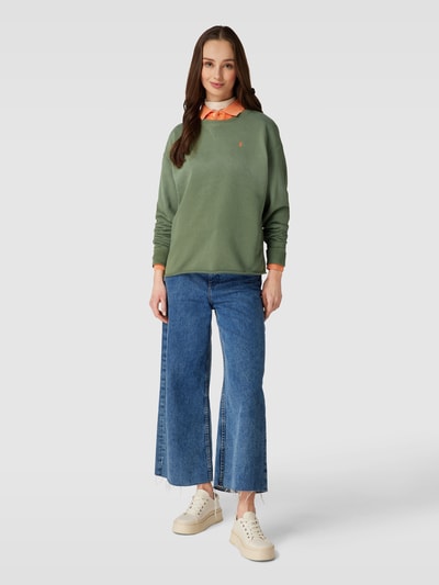 Polo Ralph Lauren Regular Fit Sweatshirt mit Label-Stitching Modell 'VIVA' Khaki 1