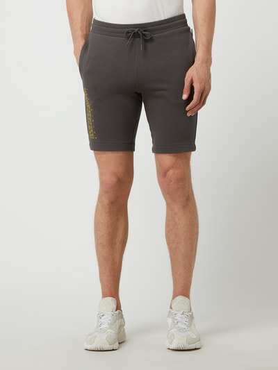 Napapijri Sweatshorts met logo, model 'Nallar' Antraciet - 4