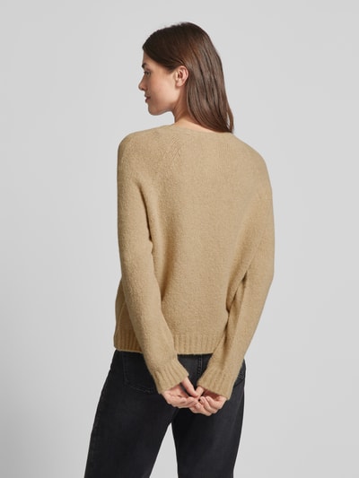 Weekend Max Mara Gebreide pullover met ronde hals, model 'GHIACCI' Beige - 5