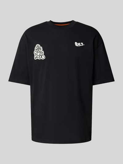 Balr. T-Shirt mit Label-Stitching Modell 'Game of the Gods Graffiti' Black 2