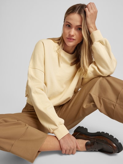 INFLUENCER'S CHOICE BY P&C* Krótka bluza z obniżonymi ramionami Pastelowy żółty 3