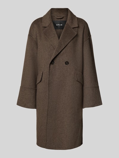 OPUS Płaszcz wełniany z kołnierzem z połami model ‘Havilda’ Jasnobrązowy 2