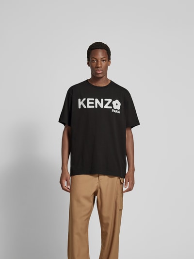 Kenzo T-Shirt mit Label-Print Black 4