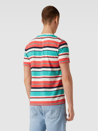 Tom Tailor Denim T-Shirt mit Streifenmuster Hellrot 5