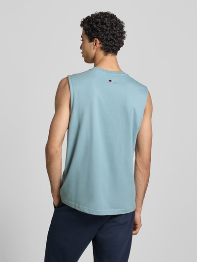 Champion Top mit Label-Stitching und Rundhalsausschnitt Aqua 5