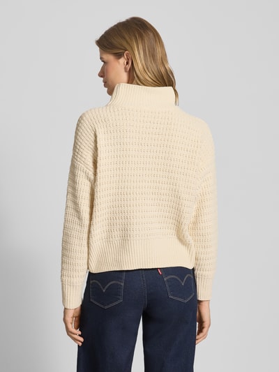 Only Regular fit gebreide pullover met ronde hals en kraag, model 'GLOBE' Offwhite - 5