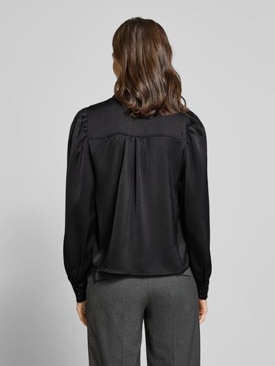 Neo Noir Blouse met V-hals, model 'Rosslyn' Zwart - 5