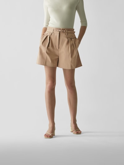 RED Valentino Shorts mit Bundfalten Camel 4