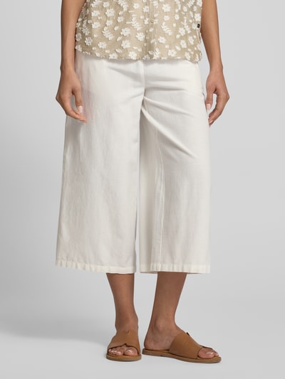 Vila Culotte aus Viskose-Baumwoll-Mix mit Leinen-Anteil Modell 'PRISILLA' Weiss 4