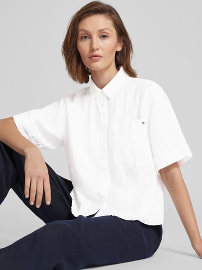 Tommy Hilfiger Overhemdblouse met labeldetail Wit - 3