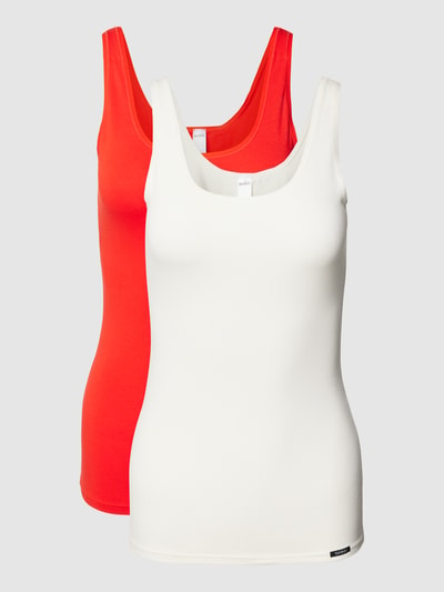 Skiny Tanktop met labeldetail in een set van 2 stuks Rood - 1