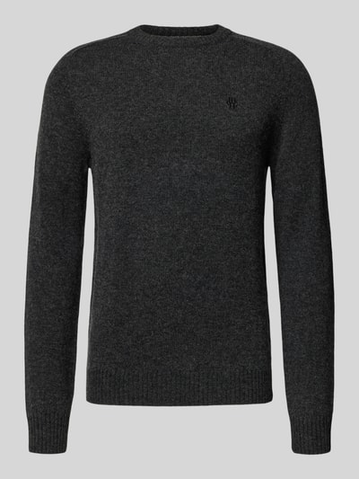 MCNEAL Regular fit gebreide pullover van pure wol Donkergrijs gemêleerd - 2