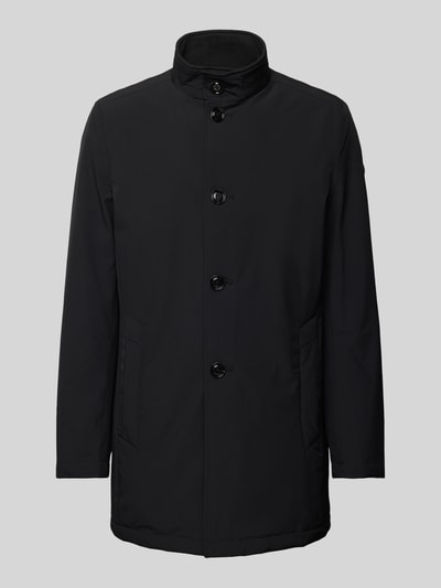 s.Oliver BLACK LABEL Lange jas met opstaande kraag  Zwart - 2