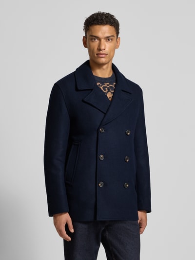 SELECTED HOMME Regular Fit Jacke aus Woll-Mix Modell 'ARCHIVE' Dunkelblau 4