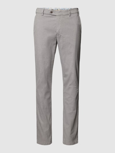 Mmx Slim fit chino met labeldetail, model 'LUPUS' Donkergrijs - 2