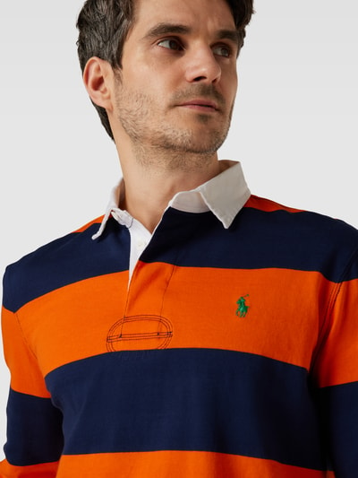 Polo Ralph Lauren Classic Fit Longsleeve mit Streifenmuster Orange 3