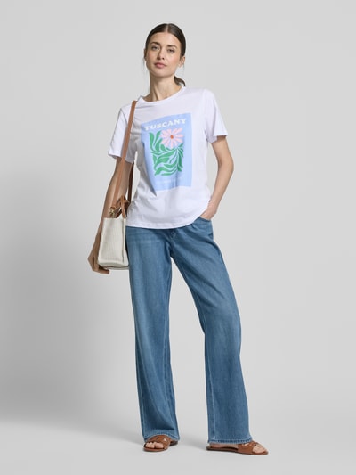Smith and Soul T-shirt met motiefprint Lichtblauw - 1