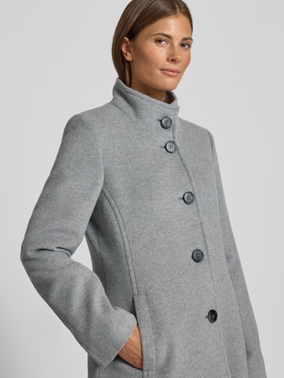 Fuchs Schmitt Wollmantel mit Stehkragen Silber 3