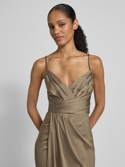 V by Vera Mont Sukienka wieczorowa w stylu kopertowym Oliwkowy 3