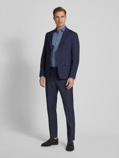 OLYMP No. Six Super slim fit zakelijk overhemd met kentkraag Marineblauw - 1