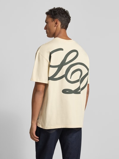 Les Deux T-shirt met ronde hals, model 'Danton' Zand - 5