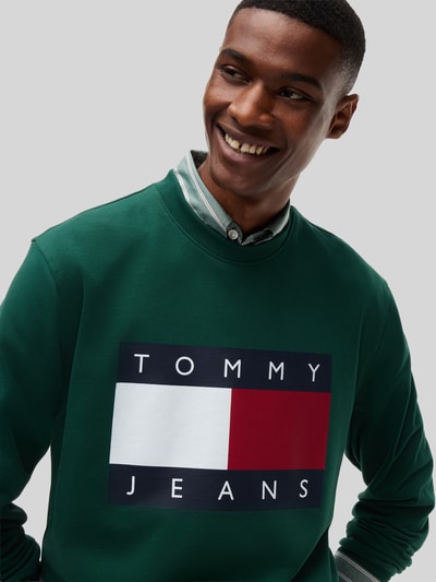 Tommy Jeans Regular Fit Sweatshirt aus reiner Baumwolle Dunkelgruen 3