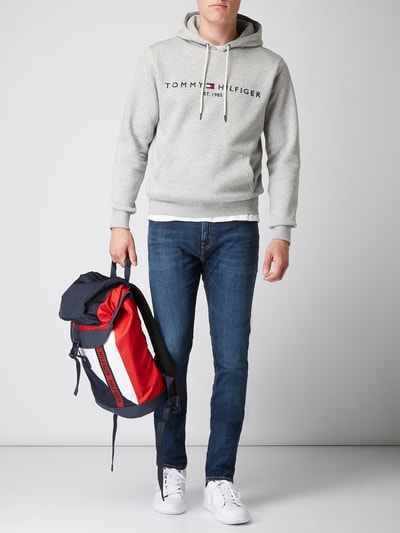 Tommy Hilfiger Hoodie mit Logo-Stickerei Hellgrau Melange 1