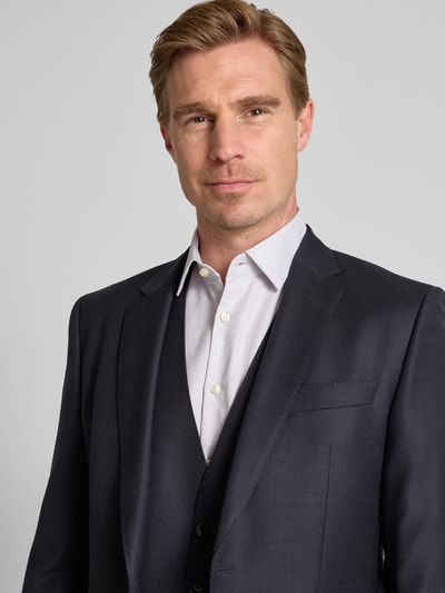 Jake*s Koszula biznesowa o kroju slim fit z kołnierzykiem typu kent Srebrny 3