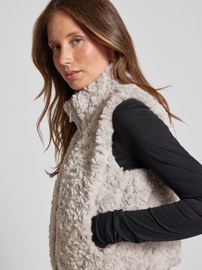 Monari Kort gilet met tweewegsritssluiting Zand - 3