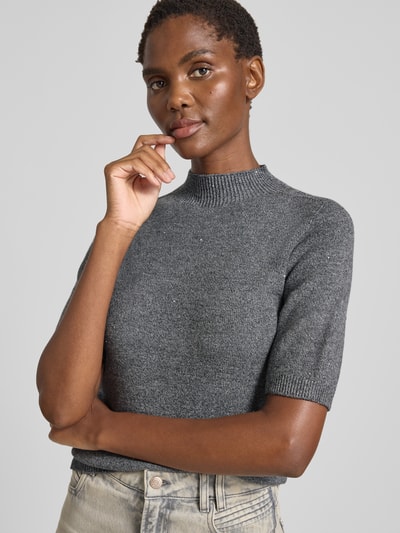 Liu Jo White Gebreid shirt met opstaande kraag Middengrijs - 3