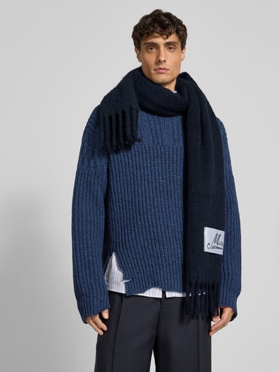Marni Schal mit Label-Detail Marine 1