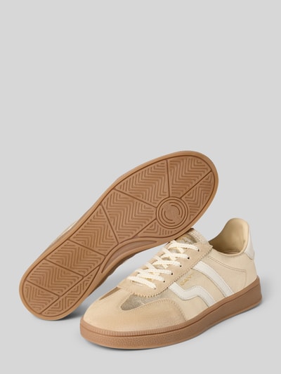Gant Sneakers van echt leer met reliëflogo, model 'Cuzima' Goud gemêleerd - 4