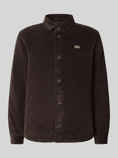 Lacoste Oversized overhemdjack in ribcordlook Donkerbruin - 2