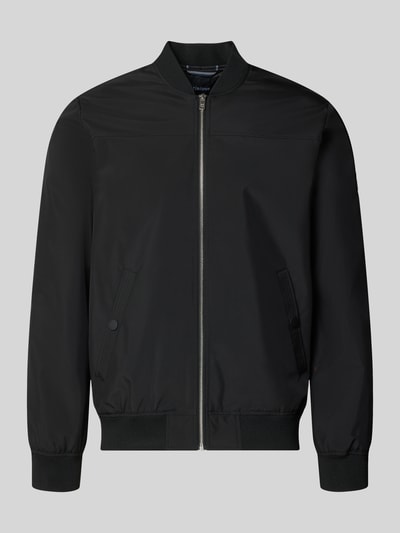 Produktfoto, Jacke mit Stehkragen Modell 'clay' von Matinique in Schwarz, Reißverschluss, Druckknopf-Taschen, Regular Fit, glatte Struktur