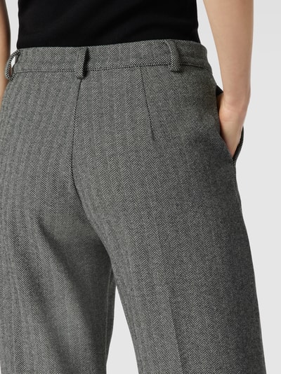 Weekend Max Mara Pantalon met fijn motief, model 'SEGGIO' Zwart - 3