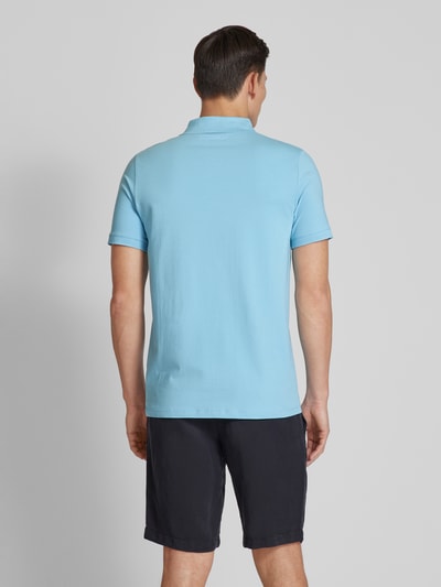 Karl Lagerfeld Slim fit poloshirt met labelpatch Lichtblauw - 5