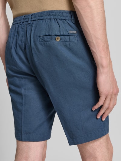 bugatti Regular Fit Bermudas mit Eingrifftaschen Jeansblau Melange 3
